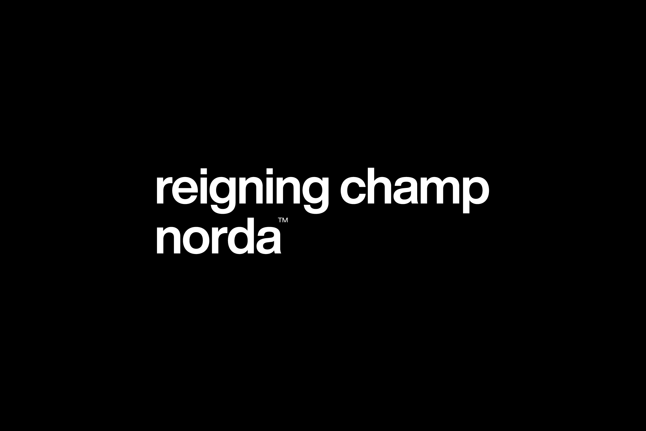 Reigning Champ x Norda